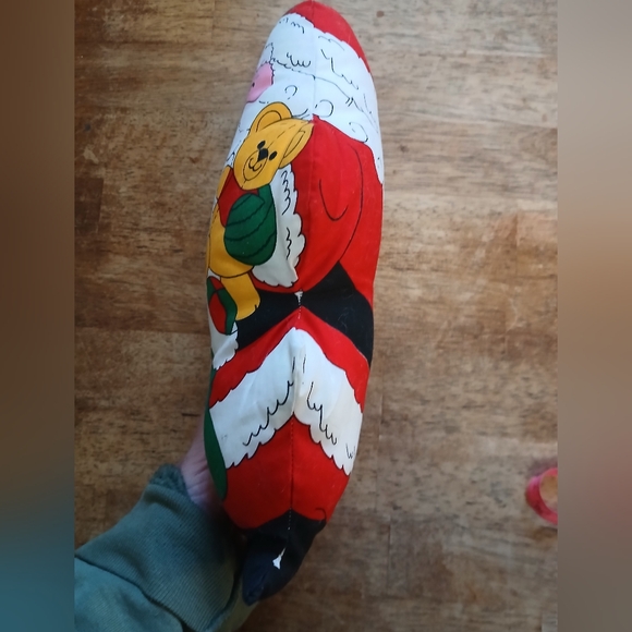 Vintage Cut & Sew Santa Claus Winking 14" Teddy Bear Christmas Pillow Dolls - Picture 5 of 8